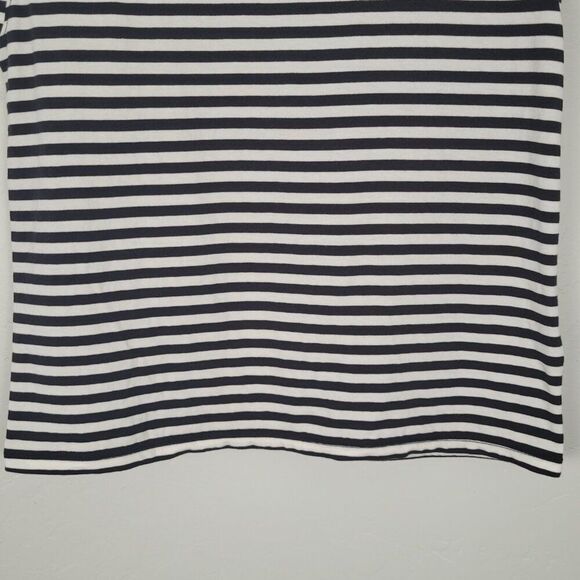 Everlane The Muscle Tee in Essential Cotton Bone Black White Striped Size S - Picture 6 of 10